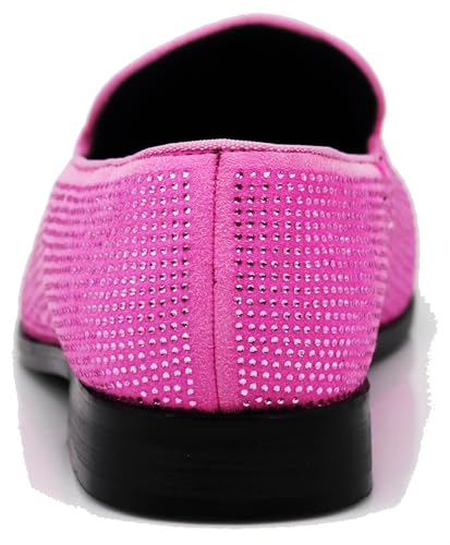Image of SPK26 Men's Vintage Velvet Rhinestone Designer Dress Loafers Slip On Shoes Classic Tuxedo Dress Shoes