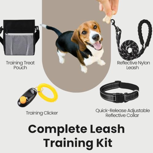 PupLuxe Welpen-Starter-Set, schwarz, 22-teilig, ideal für Hundetrainingsset, tolles Willkommensgeschenk, neues Welpen-Set, ideal für Erstbesitzer und erfahrene Besitzer, neues Hundebündel