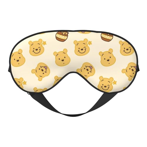 くまのプーさん 睡眠用 遮光 目隠し 可愛い 安眠 快眠 軽量 キャラクターズ グッズ ポーチ付き ケース付き 自由調整可能 子供 男の子 女の子 ds105