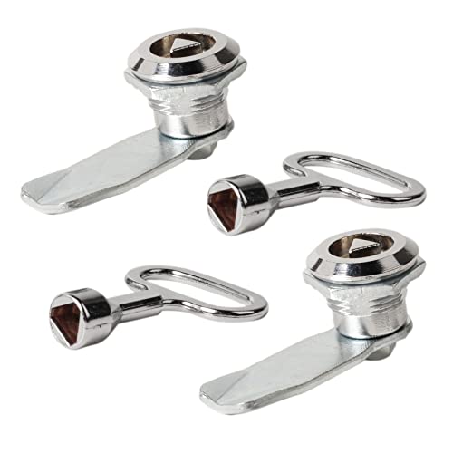 C100AE 2 Stück 20mm Dreieckigem Hebelschloss Cam Lock Briefkastenschloss mit 2 Schlüssel, Postkasten Schloss Schaltschrank Schloss Universal Spindschloss für Briefkästen,Schranktüren,Möbel verwendet Cover
