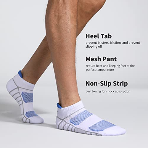 Lapulas Athletic Running Ankle Socks, Low Cut Cushioned Anti-Blister Tab Sports Socks Men Women 6Pairs by Lapulas - Image 2