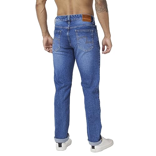 Image of Spykar Men's Ricardo Comfort Fit Mid-Rise Jeans