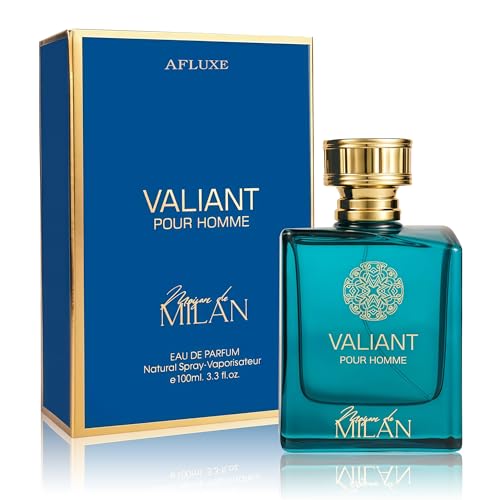 Image of AFLUXE VALIANT, Men's Fragrance, Long Lasting EDP, Classic Elegant Scent for Formal and Evening Wear, Premium Perfume for Daily Use, 3.4 Fl Oz