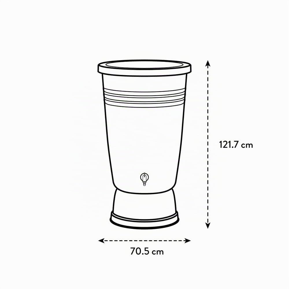 Elho Green Basics Récupérateur D’Eau Plus 200 LTR - Living Noir