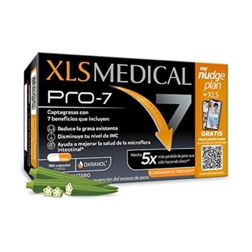 XLS Medical Pro-7 - Resultados en 1 mes con 7 beneficios, 2 sesiones Servicio de Nutricionista con mynudgeplan, Origen Natural, 180 comprimidos