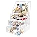 Produktbild Make-up-Organizer und -Aufbewahrung Große Kapazität transparente kosmetische Aufbewahrungsbox mit Deckel Badezimmer-Ankleide-Tisch-Speicher-Rack-Desktop-Speicher-Rack Aufbewahrungsbehälter für Kosmet