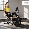 Soozier Recumbent Exercise Bike for Home, 300LB Indoor Stationary Bike for Seniors with Quiet 8-Level Magnetic Resistance, LCD Monitor, Heart Rate Handle, Adjustable Seat, Wheels
