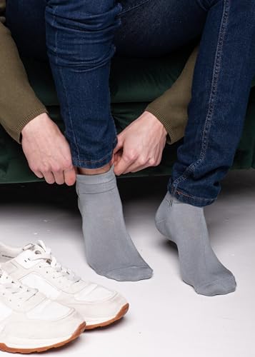 NUDUS Bamboo Rayon Ankle Socks for Men – 5 Pair Luxury Gift Box – Soft Thin Breathable Mens Short Dress Socks – Low Cut Casual & Formal Socks Ankle – Size 10-13 - Thumbnail 2