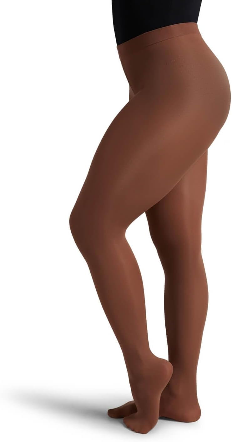 Capezio Womens Ultra Soft Self Knit Waistband Transition Tight, Mocha, Small-Medium US - Image 2