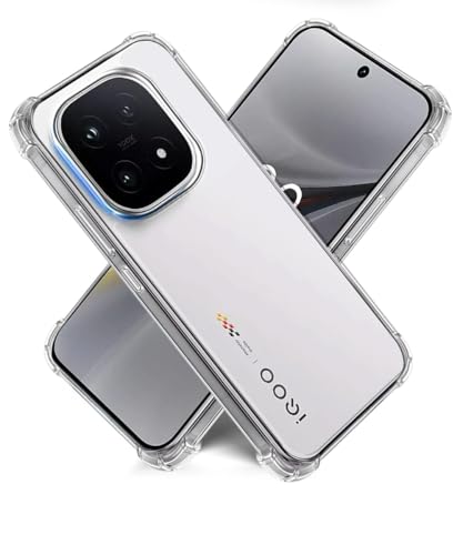 Image of WOW IMAGINE Ultra-Hybrid Crystal Clear Back Case for iQOO 15 5G | Shockproof Design | Camera Protection Bump | Hard Mobile Back Cover with Cushioned Edges - Transparent