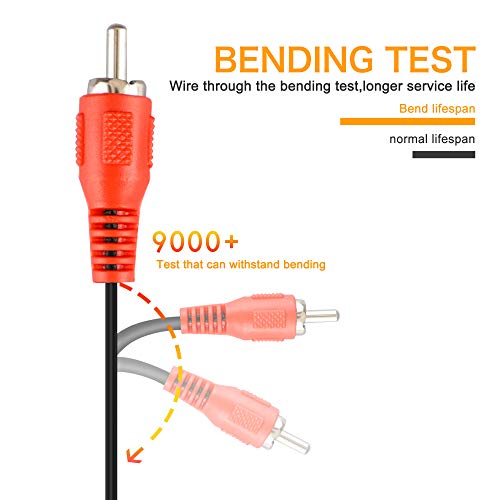 image for Xahpower 2 Pack 6Ft AV Cable N64 AV Cable Composite Retro Audio Video 