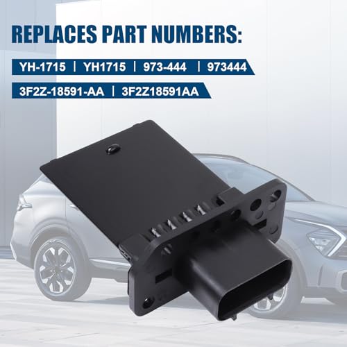 HVAC Blower Motor Resistor Replacement for Ford Expedition, Escape, F150, F250, F350 Super Duty, Mustang, Lincoln Mark LT, Mercury Mariner, Replaces 3F2Z-18591-AA YH-1715
