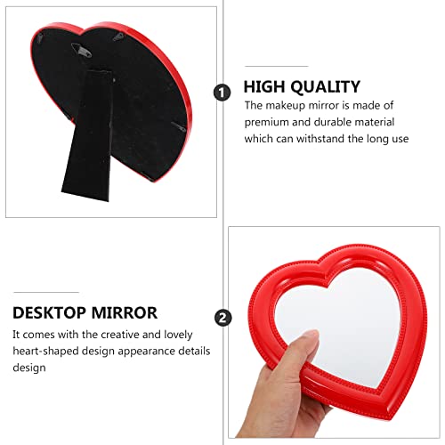 Espejo de maquillaje en forma de corazón Beaupretty miniatura 4