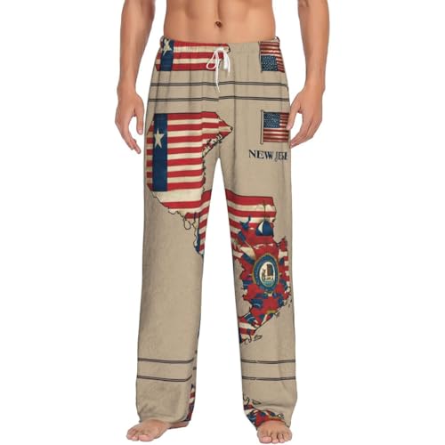 Pantalon de pyjama homme New Jersey Map01 en tissu léger pour la nuit
