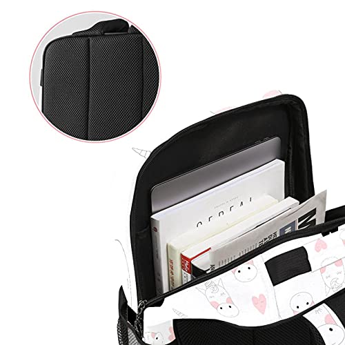 Sac à dos décontracté licorne blanche pour ordinateur portable et travail