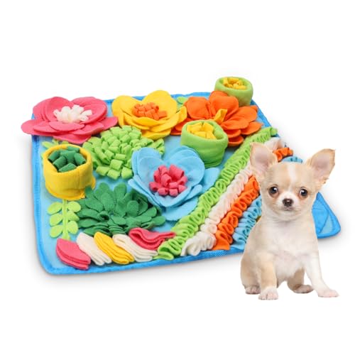 AMIR Snuffle Mat for Dogs, Sniff Mat Slow Feeding Mat, Encourages Natural Foraging Skills, Slow Eating, Help Stress Relief and Training, Dog Puzzle Toys, 15 inch