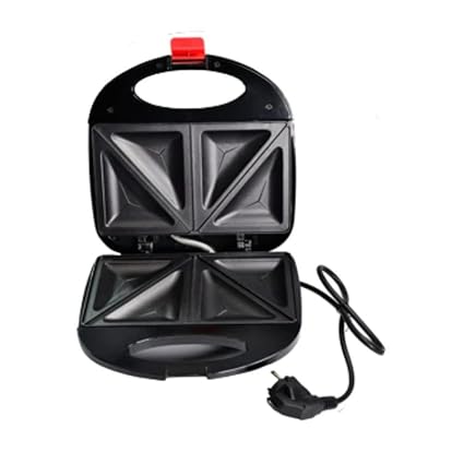 Drumstone 2 Slice Sandwich Maker - Cooks Delicious Crispy Sandwiches - Cool Touch Handle, Automatic Temperature Control and Non-Stick Plate - Breakfast Sandwiches & Cheese Snack
