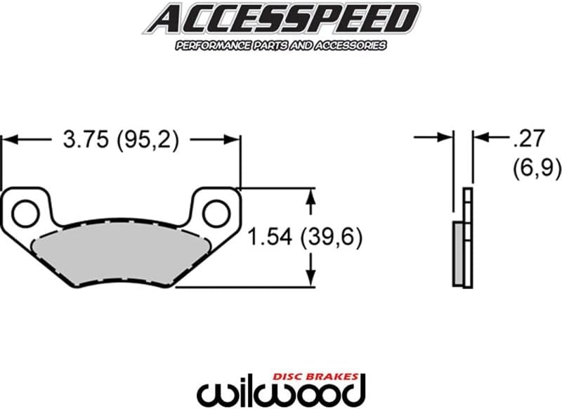 Wilwood 150-8990K BP-10 ブレーキパッドセット #6407プレート付き SC