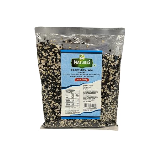 Nature's Black Urid Dal Chilka (Split) with Skin, 500g – Lentils for Soups, Stews, Dals & Curries, Protein-Rich Indian Pulses