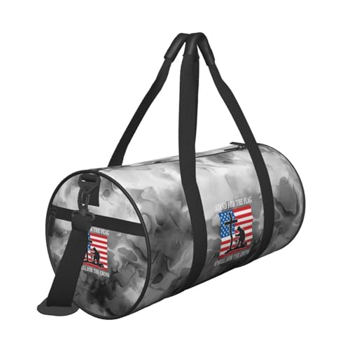 Stand for The Flag Kneel for The Cross Convertible Garment Bag with Shoulder Strap, Carry on Garment Duffel Bag for Men Women - Rolling Foldable for Travel Luggage Bags (Black)4