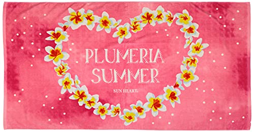 丸眞 ビーチタオル SUN HEART サマープルメリア イエロー 0135033800 約80×150cm