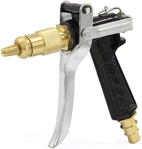 Swabs® High Pressure Brass Hose Nozzle Adjustable Water Spray Gun with Clamp for Car Motorbike and Any Vehicle Cleaning, Gardening, Washing