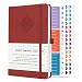 Planner 2019-2020 - Tested & Proven to Achieve Goals & Increase Productivity, Time Management & Happiness - Daily Weekly Monthly Planner with Gratitude Journal, Hardcover, Undated (Red)