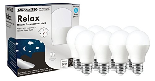 Miracle LED Nature’s Vibe Relax Sweet Dreams Nighttime LED Light Bulb (604227), Set of 8 Bulbs