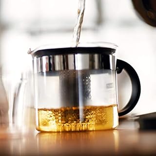 Bodum - 1870-01 - Bistro Nouveau - Théière en Verre avec Couvercle - Filtre Plastique - 1.5 L