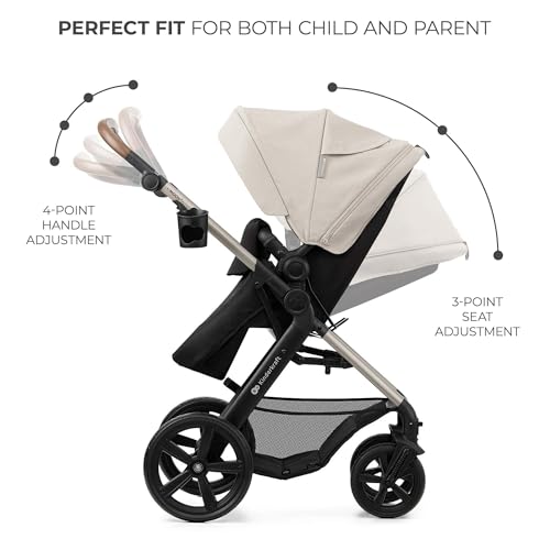 Kinderkraft Moov 2 3-In-1 Combi Pushchair Moonlight Grey - Foam Wheels - 14