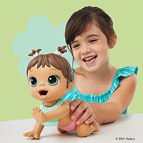 Baby Alive Lil Snacks Doll, Eats and Poops, Snack-Themed 8-Inch Baby Doll, Snack Box Mold, Toy for Kids Ages 3 and Up, Brown Hair