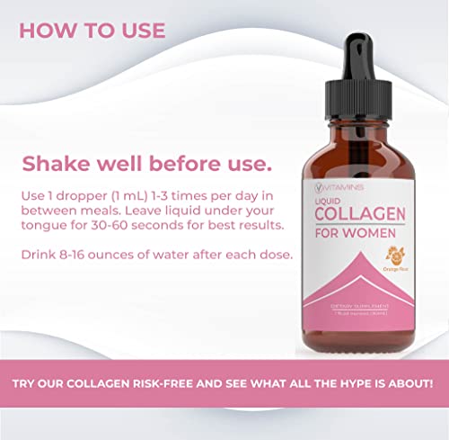 Liquid Collagen For Women | Collagen Liquid For Women | Collagen Supplements For Women | Collagen Supplements | Collagen | Biotin Oil | Biotin And Collagen Supplements | Collagen Liquid | 2 Pack #TOP4