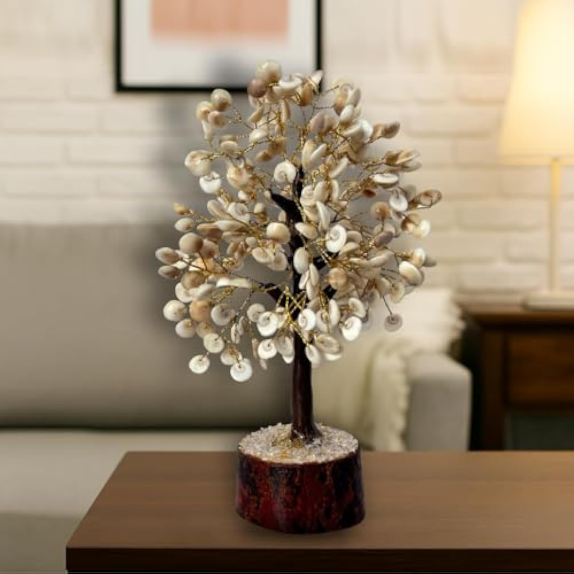 Gomati Chakra with Rudraksha Tree Home Decor Showpiece, Good Luck Item