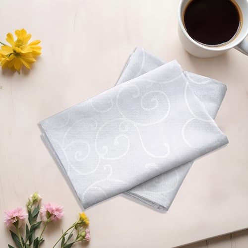 Servilletas de mesa de comedor de cocina lavables con estampado de damasco 3