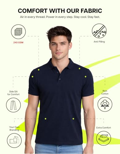 Image of AWG ALL WEATHER GEAR Cotton Rich Solid Polo Tshirt