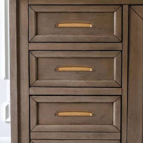 khtumeware 10 Pack Antique Brass Cup Pulls 6 Inch Center to Center - Cabinet & Drawer Handles for Kitchen Hardware by khtumeware - Used condition - Image 6