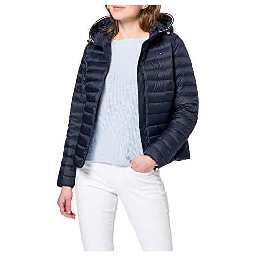 Tommy Hilfiger Dam Th ESS Lw Down JKT dunrock, Ökarimmel, XL