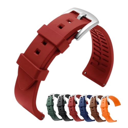 Bracelet de montre en silicone étanche noir LUGEMA de 19mm - 2