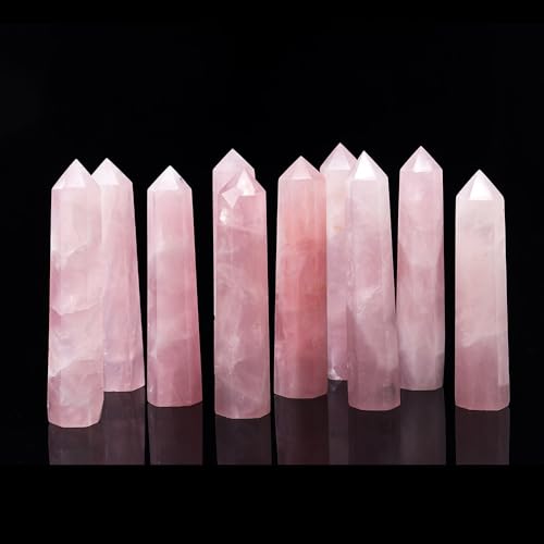 Pointe de quartz rose naturel de 10cm à offrir pour la maison
