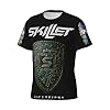 MZPQDKSLK Men's Skil&let Logo Graphic Black T-Shirt Short Sleeve T Shirt for Men Round Neck Music Band Tshirt Clothes Merch for Fans Gift #3