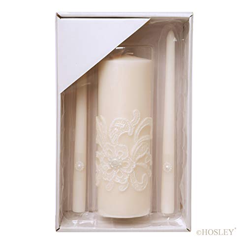 Hosley 11.50 Inch High White Wedding Unity Candle Set Includes 1 Pillar and 2 Taper Candles Great for Weddings as Well as Special Events and Emergency Lighting or for Reiki Spa Meditation Hosley 11.50 Inch High White Wedding Unity Candle Set Includes 1 Pillar and 2 Taper Candles Great for Weddings as Well as Special Events and Emergency Lighting or for Reiki Spa Meditation