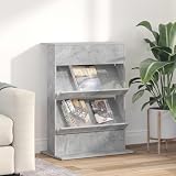 Fengshui Magazinregal Beton Grau 70x41x96 cm Holzwerkstoff