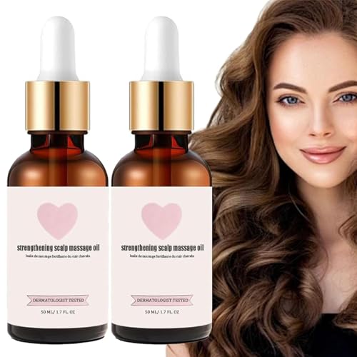 Golab Beauty Aceite de masaje fortalecedor del cuero cabelludo, aceite de crecimiento del cabello Golabbeauty para mujeres, para cabello más grueso y saludable (2Pcs)