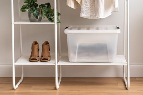 IRIS USA 6-Pack 40 Quart Storage Bins with Lids, Pearl by IRIS USA - Used condition - Image 8