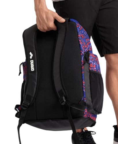 Image of ARENA Spiky III Backpack 45 Swimming Athlete Sports Gym Rucksack Large Training Gear Equipment Swim Bag for Men and Women, 45 Liters, Lydia Tapestry