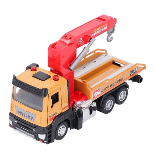 Grúa Grande, Simulación de Grúa de Transporte con Gancho y Coche para niños. (Yellow)