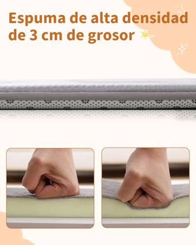 Miniatura 5 de Favodormir Alfombra Bebe Gruesa Antideslizante, Tapete Bebe Relleno De Esponja Con Superficie De Franela, Manta Juegos Bebes De Fácil Cuidado, Colchoneta Suelo Niños Para Habitación Infantil,120x120cm