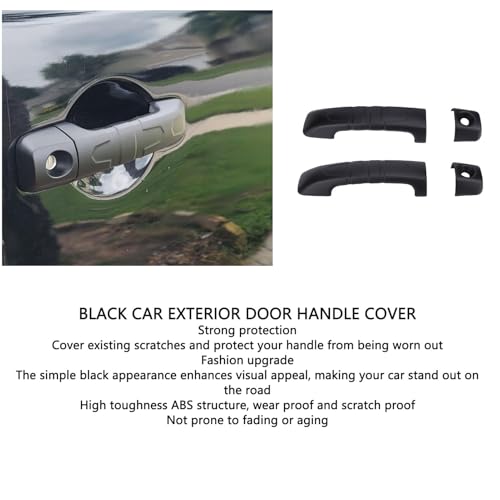 Couvercle de poignée de porte extérieure ABS noir FJ 2007-2022 protection scratch
