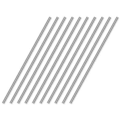 Image of uxcell 4mm x 300mm 304 Stainless Steel Solid Round Rod for DIY Craft - 12pcs