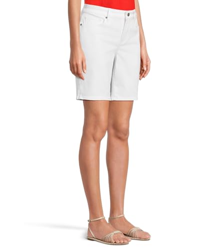 NYDJ Women's Ella Shorts With Sideseam Slits In Optic White2